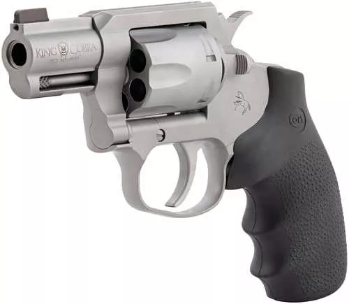 Colt King Cobra Small 357 Mag 6 Shot 2" Matte Stainless Steel Barrel, Cylinder Frame, Black Hogue Overmolded Grips, Exposed Hammer