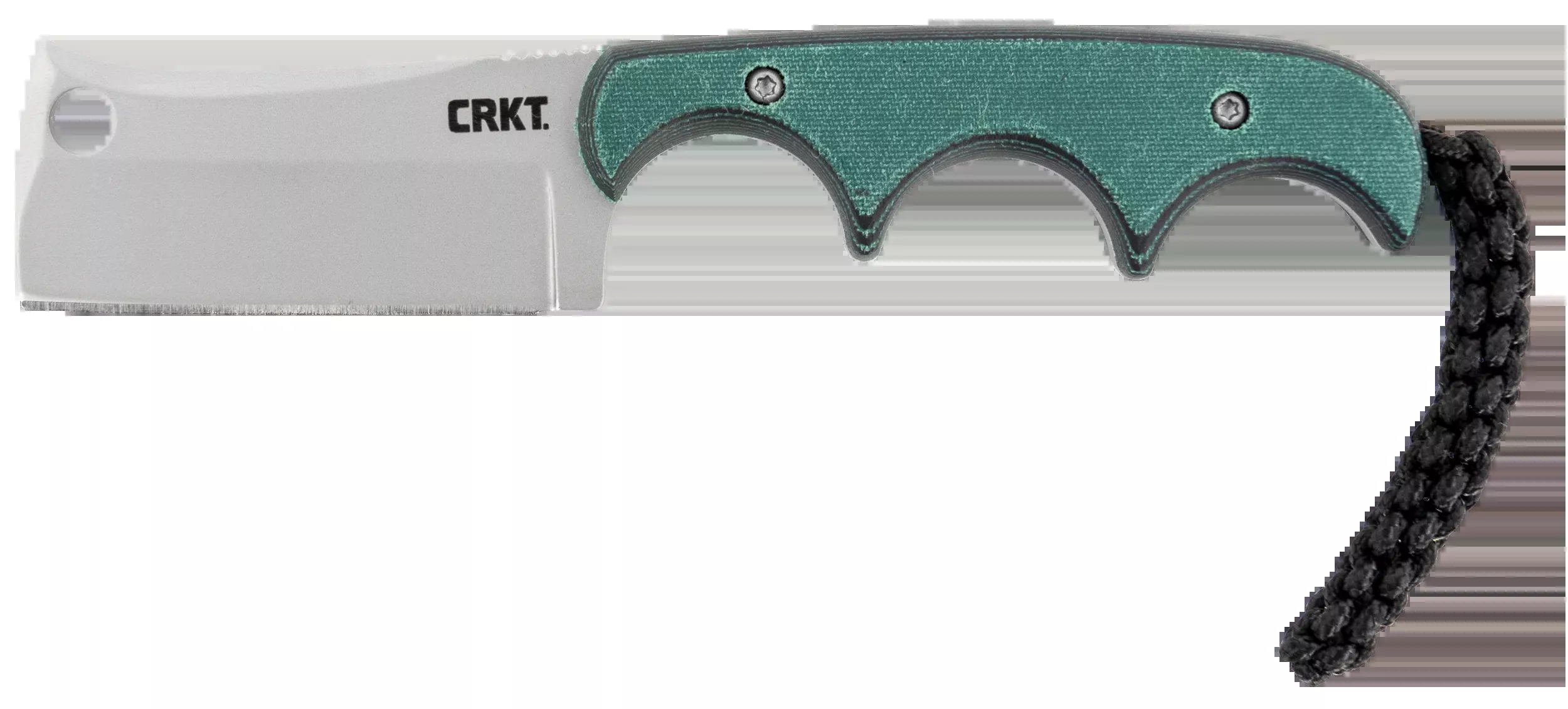 Columbia River 2383 Minimalist 2.13" Cleaver Plain Bead Blasted 5Cr15MoV SS Green Resin Infused Fiber Handle Fixed