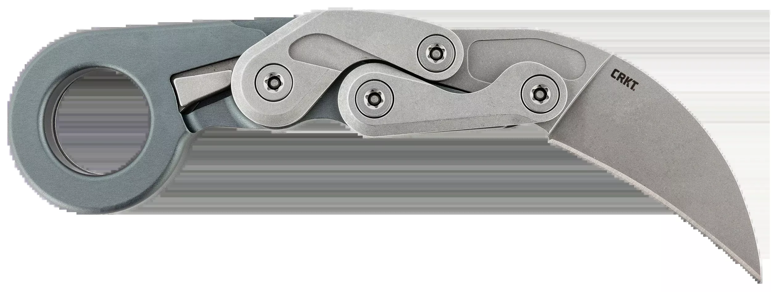 Columbia River 4045 Provoke Compact 2.26" Folding Hawkbill Plain D2 Stonewash Aluminum