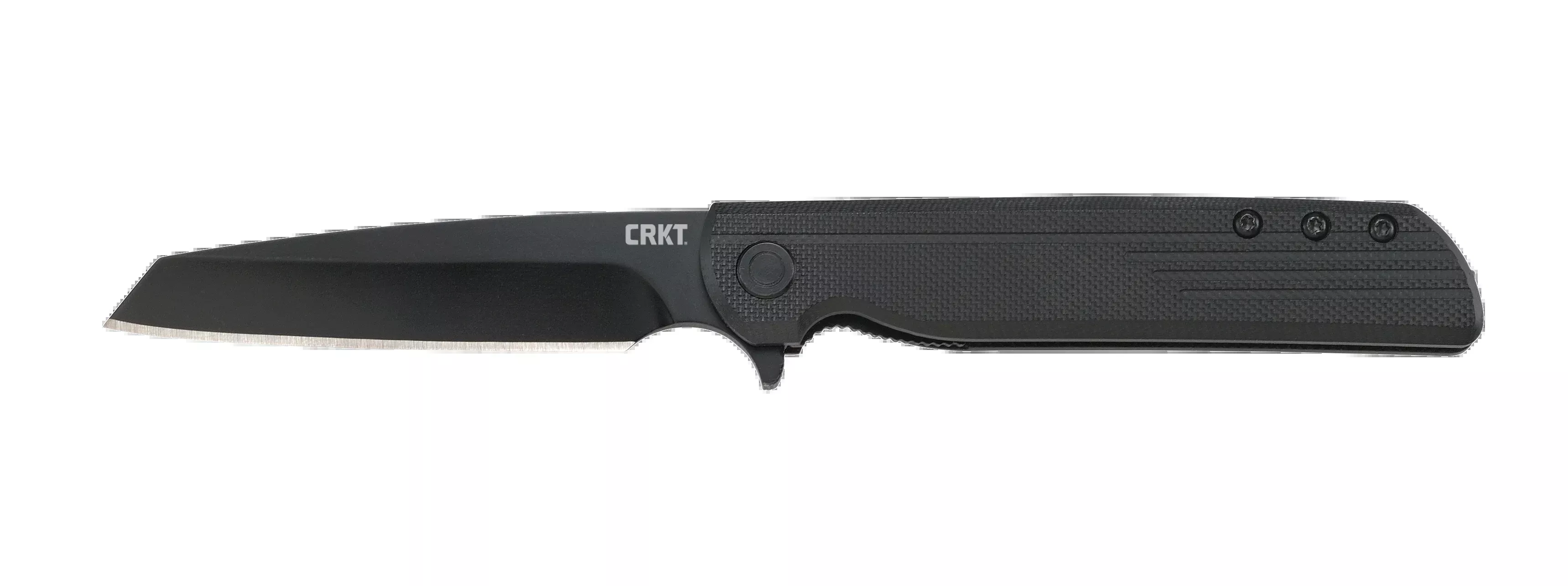 Columbia River LCK+ Blackout 3.24" Tanto Folding Knife 8Cr13MoV Black Oxide GRN Handle