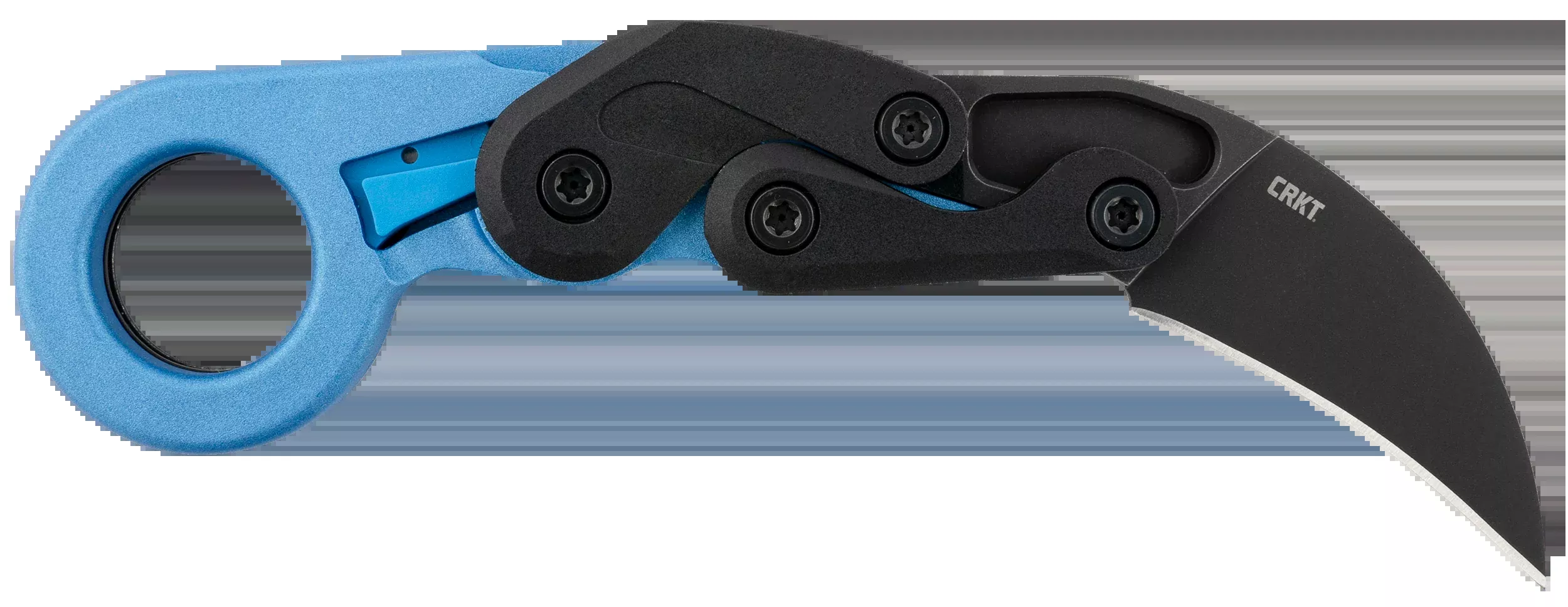 Columbia River Provoke 4041B 2.47" Folding Hawkbill Plain Black Stonewash 4116 SS Blue Metallic Grivory