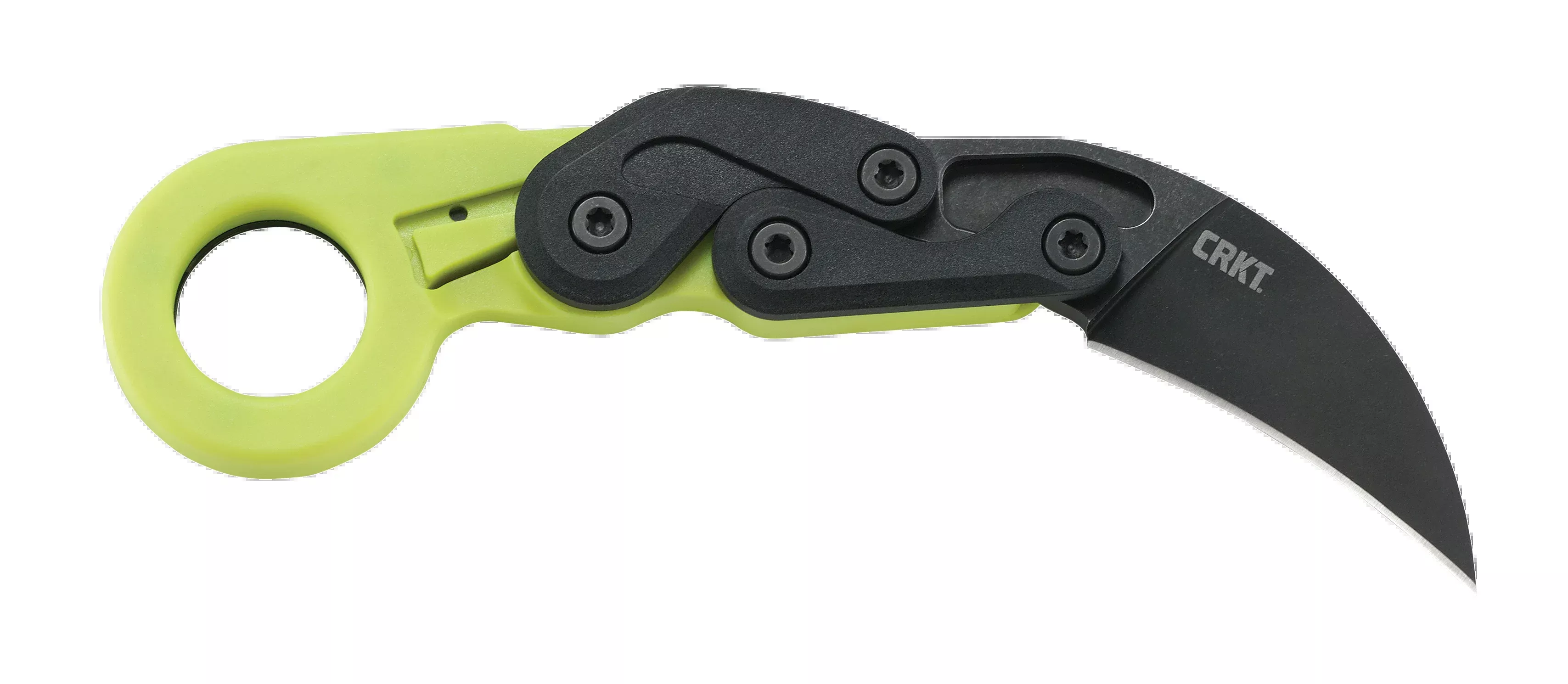 Columbia River Provoke Zap 2.47" Folding Hawkbill Plain 4116 SS Black Stonewash Green Grivory