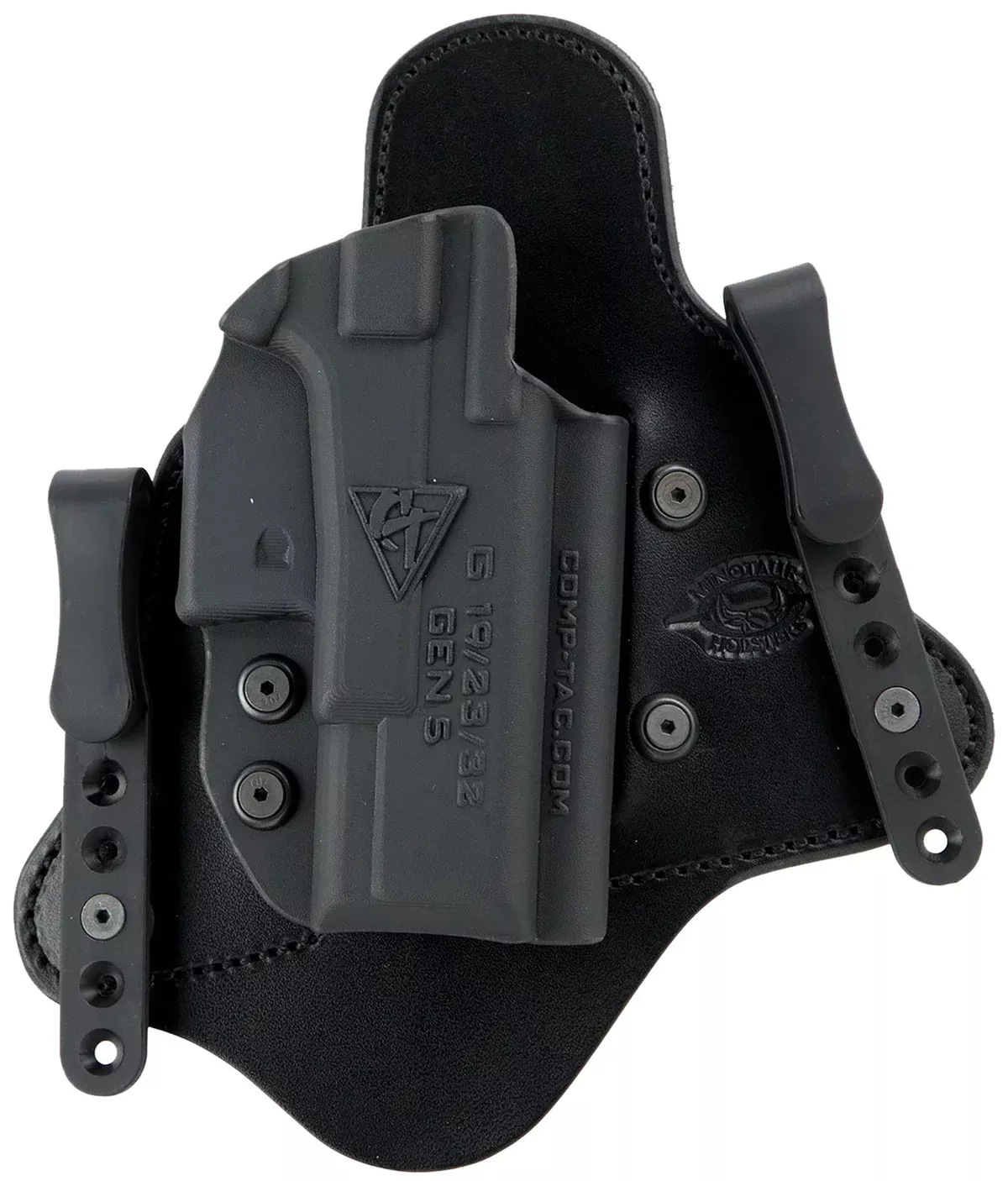 Comp-Tac C225SS191RBSN MTACIWB Black Kydex/Leather Belt Clip Fits Sig P365 Right Hand