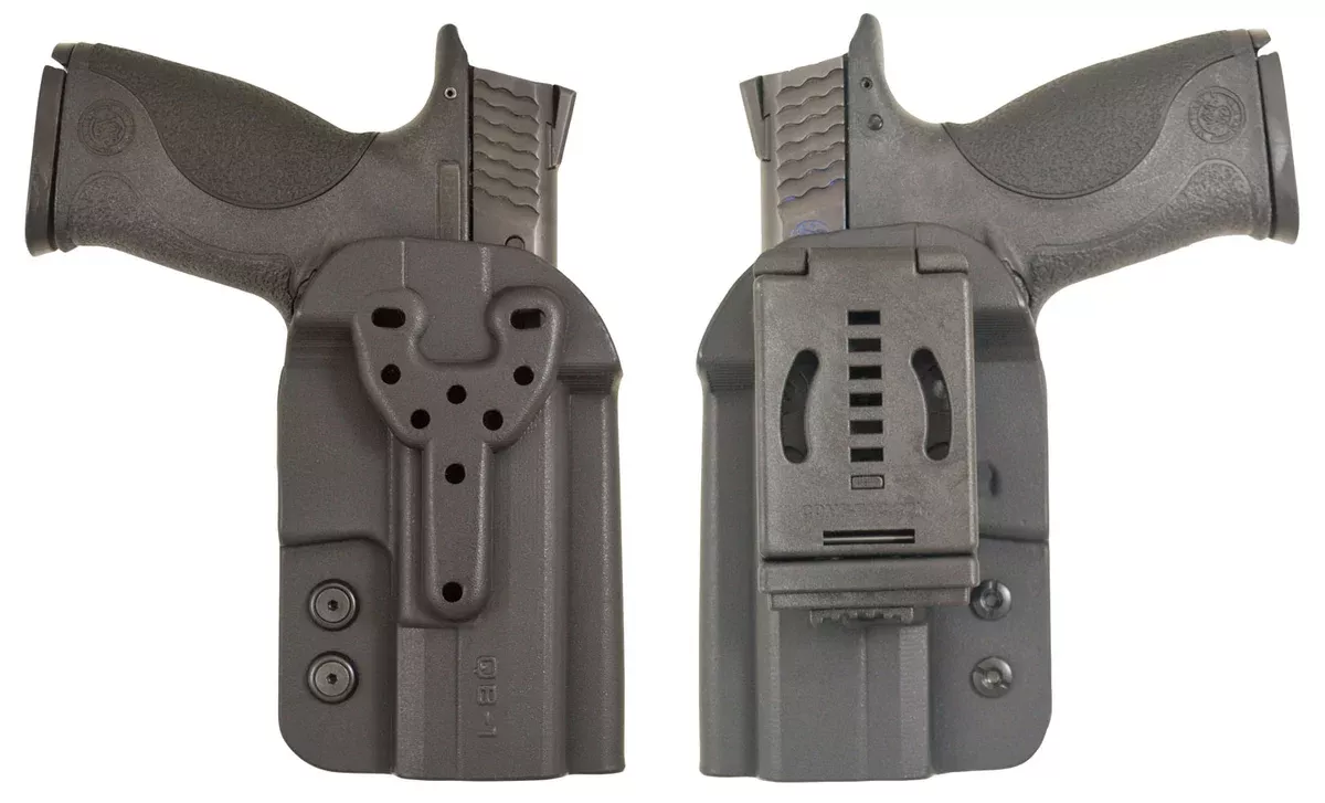 Comp-Tac C57300000NQ1N QBOWB Size 01 Black Kydex Belt Clip Compatible w/S&W M&P/Glock 41 Ambidextrous