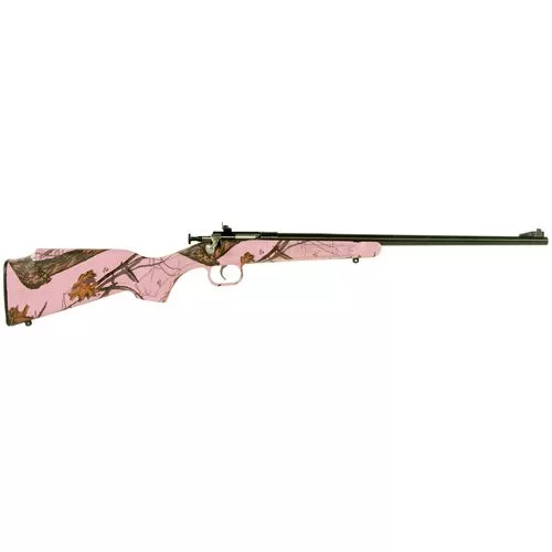 Crickett KSA2161 Crickett22 LR 1rd 16.13" Blued Mossy Oak Pink Blaze Synthetic Stock Right Hand (Youth)