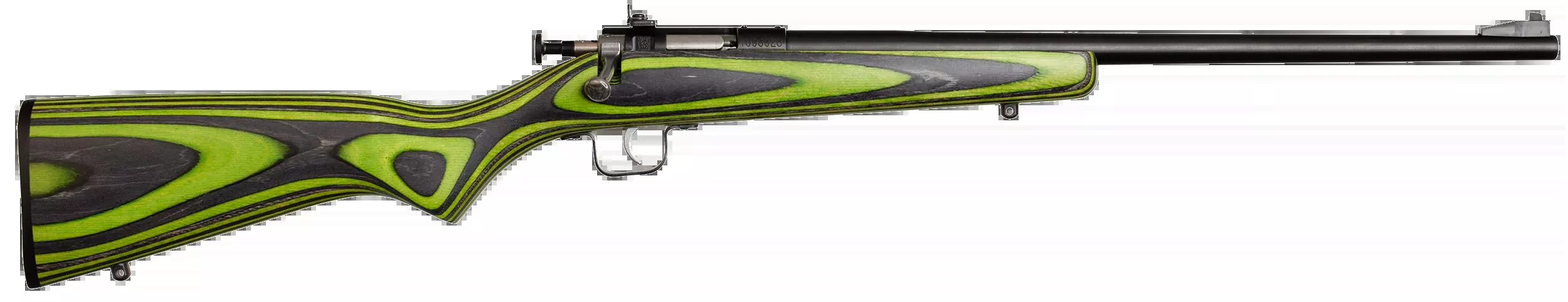Crickett KSA2231 Youth 22 LR 16.12" 1-Rd Bolt Action Rifle - Green/Black Laminate Stock