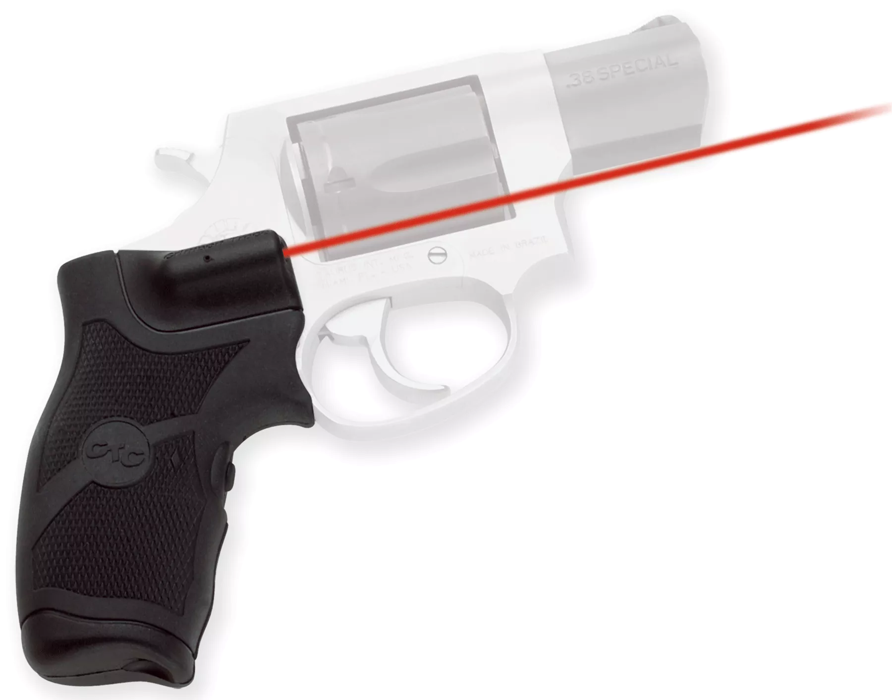 Crimson Trace 011810 LasergripsFits Taurus Small Frame, Red Laser Black Polymer