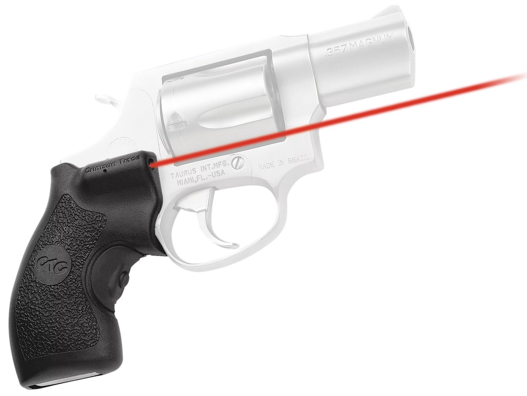 Crimson Trace 0119801 LasergripsFits Taurus Small Frame, Red Laser 633nM Wavelength 5mW Output, Black Polymer