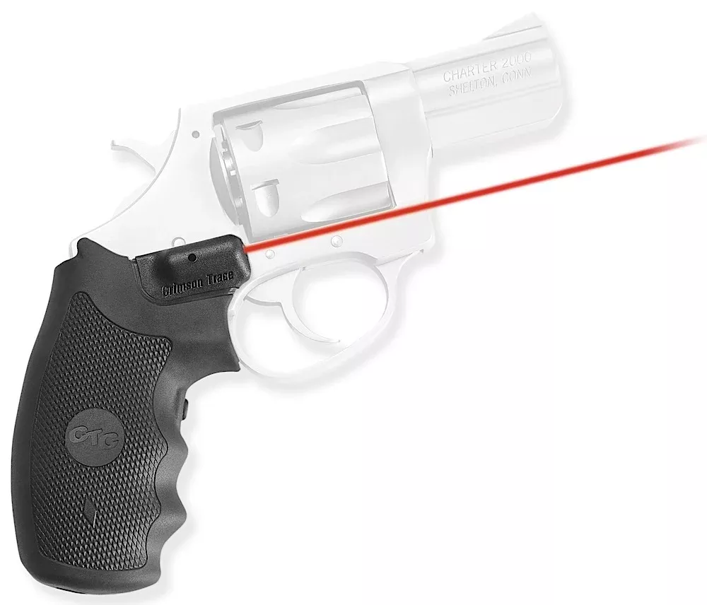 Crimson Trace 0122301 LasergripsFits Charter Arms Revolvers, Red Laser 633nM Wavelength 5mW Output, Black Polymer