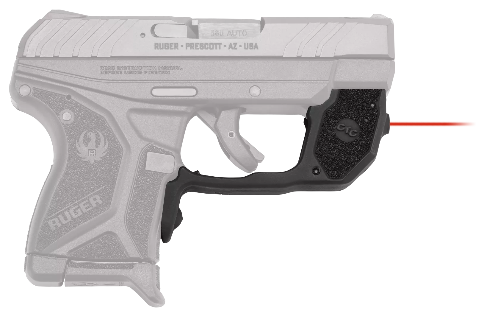 Crimson Trace 0173101 LaserguardRuger LCP II, Red Laser Black Polymer