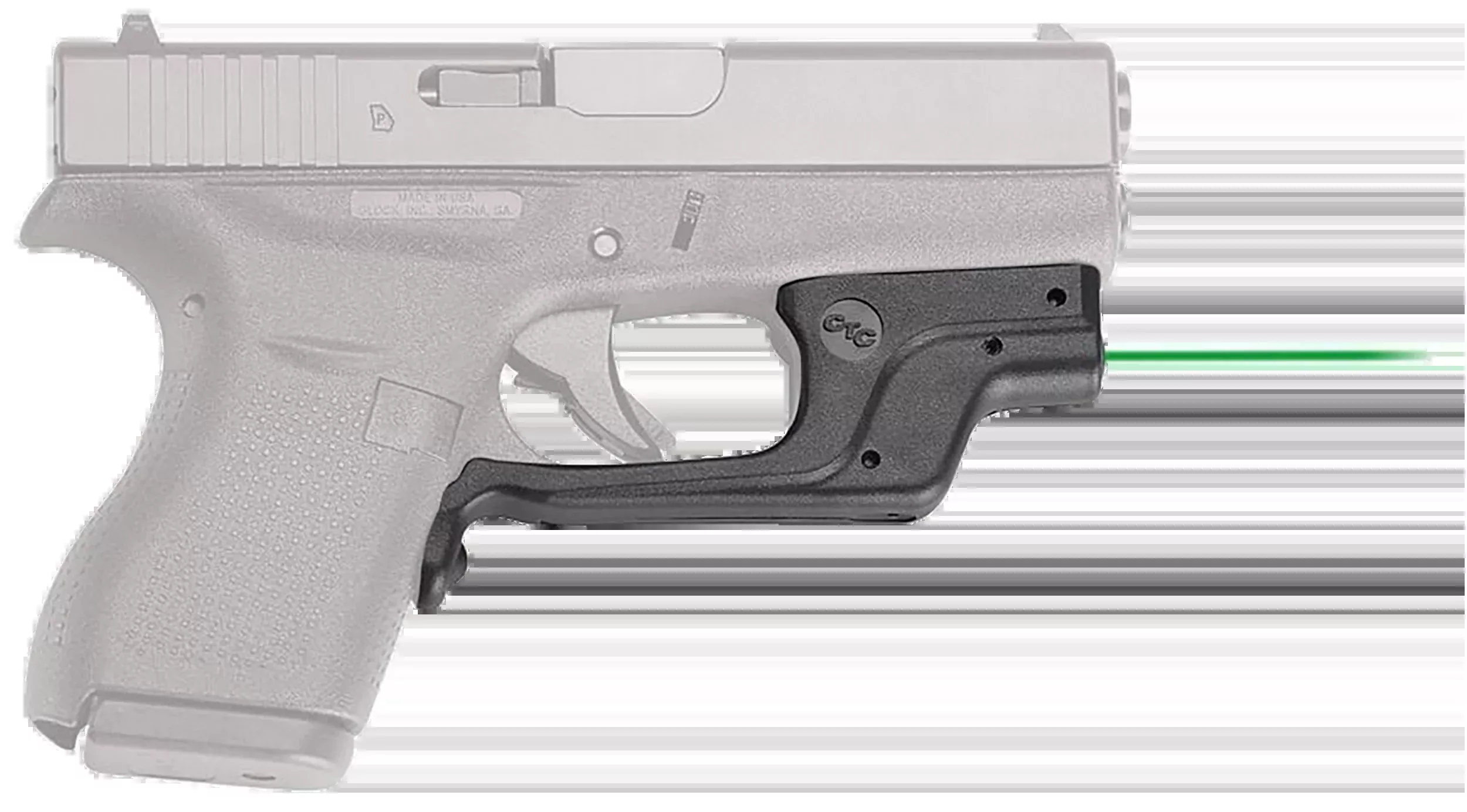 Crimson Trace LG-443G Laserguard Green Laser Sight for Glock 42/43/43X/48 - Black Polymer