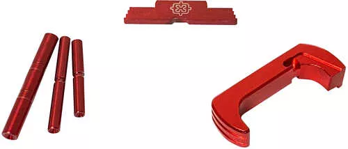 Cross Armory 3 Piece Kit Dimpled Pin Set Extended Magazine Catch And Slide Lock for Glock 1719-232627