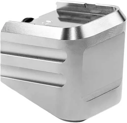 Cross Armory CRG+0Meg19SV Magazine Extension Fits Glock 19/23/32 Gen 1-5 Silver Aluminum