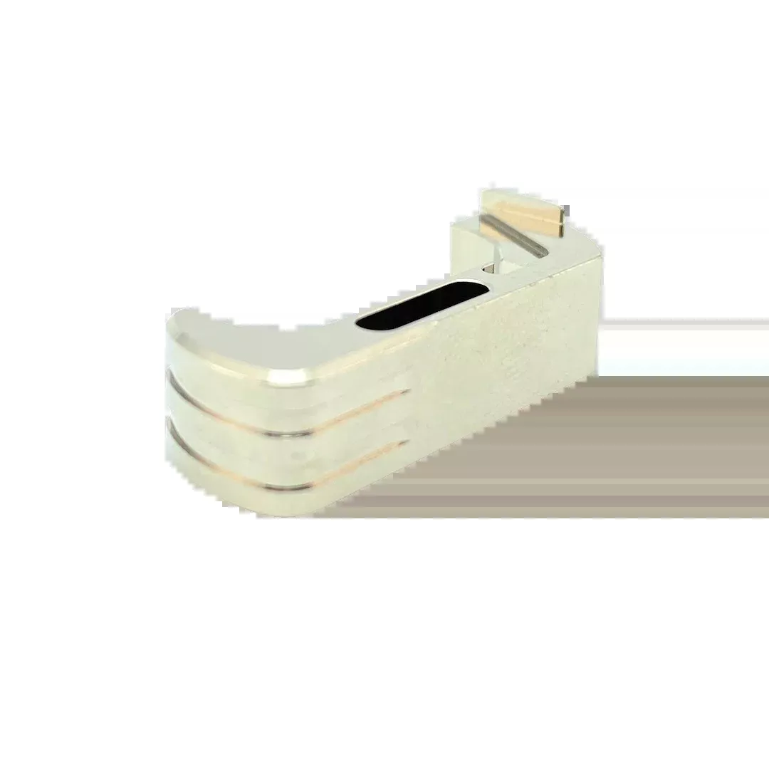 Cross Armory CRG5MCSV Extended Mag Catch Glock Gen 4-5 Silver Anodized Aluminum