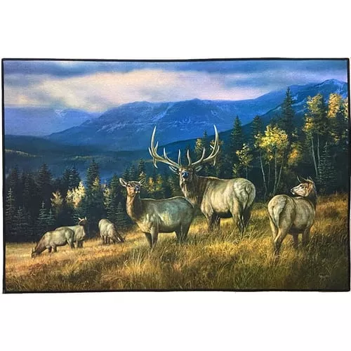 Custom Printed RugAutumn Gold Elk