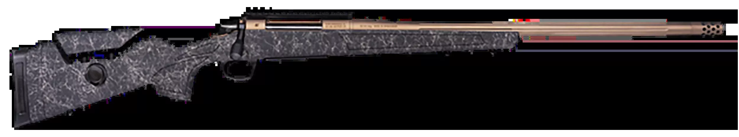 CVA Cascade Long Range Hunter 6.5 PRC 24" 2+1 Bolt Action Rifle - Smoked Bronze Cerakote / Black w/Smoked Bronze Web