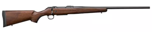 CZ-USA 07704 600+ American Full Size 223 Rem 5+1 24" Black Nitride Threaded Barrel, Black Nitride Steel Drilled & Tapped Receiver, Turkish Walnut Fixed Stock