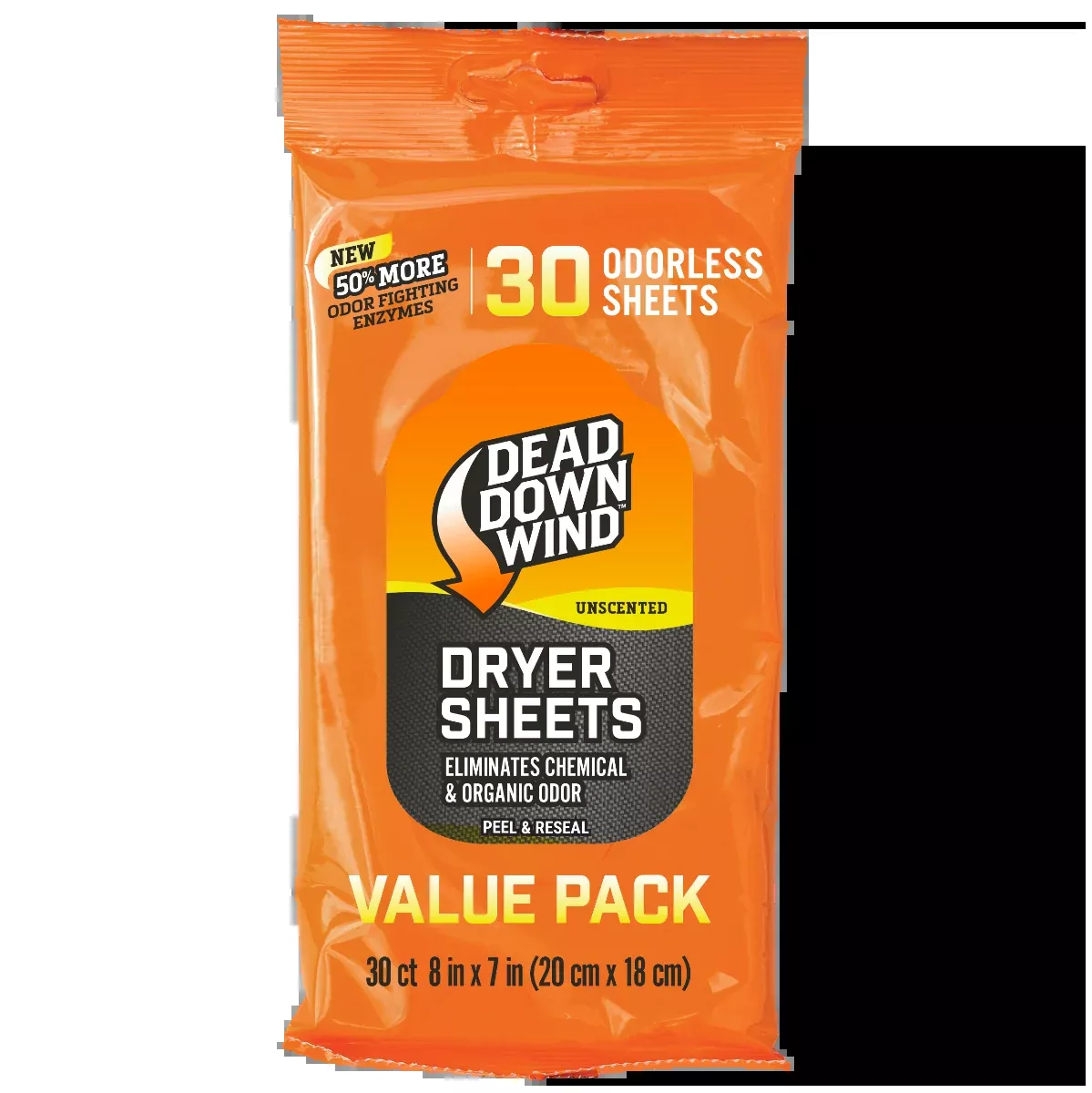 Dead Down Wind Dryer Sheets 30-Count Odor Eliminator Odorless