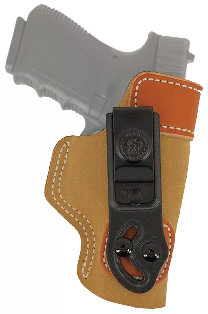 DeSantis Gunhide 106NA80Z0 Sof-TuckIWB Tan Leather/Suede Belt Clip Fits Glock 17 Right Hand