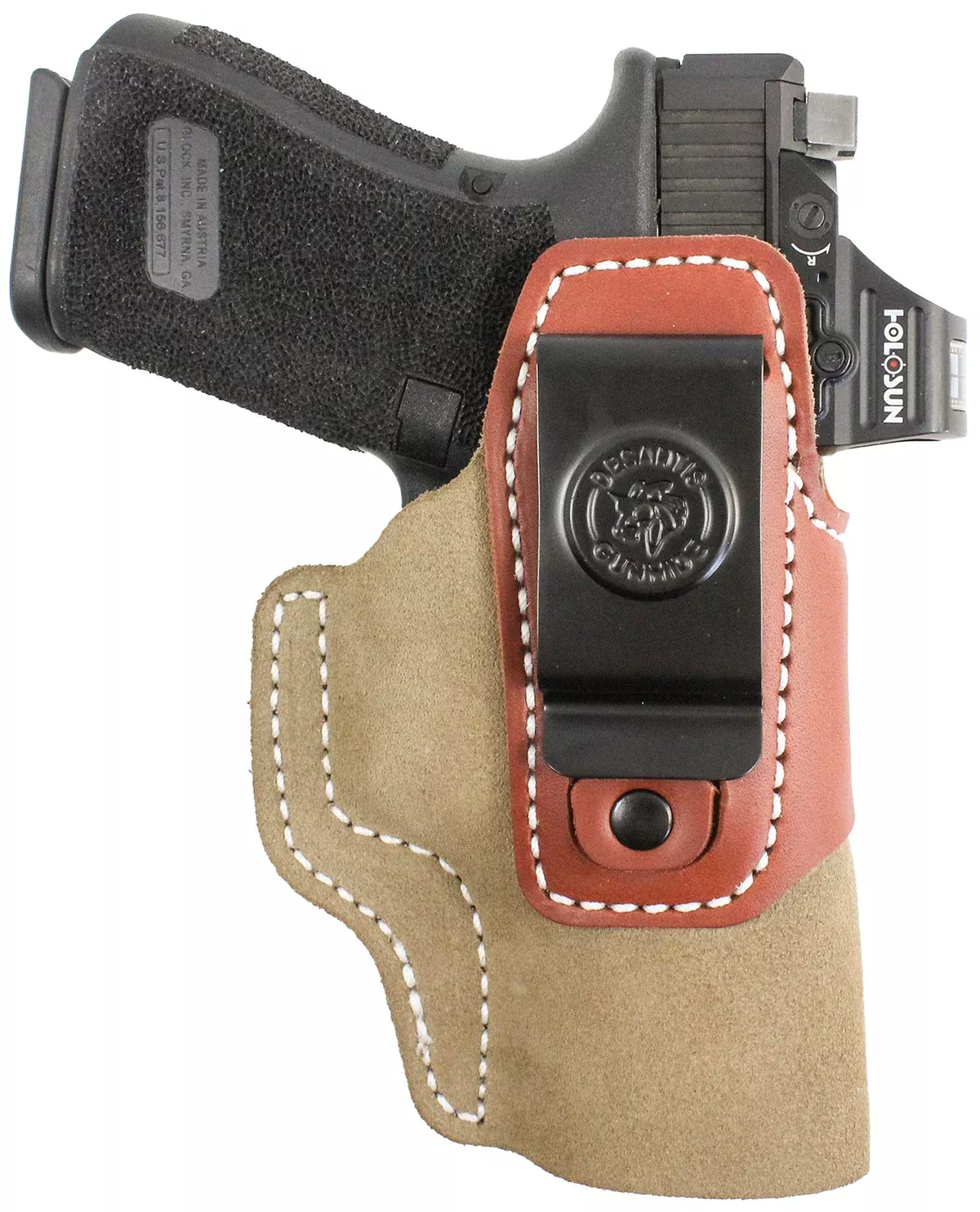 DeSantis Gunhide 215NJ7FZ0 TransitIWB Natural Kydex/Leather Ruger LCP II Belt Clip Ambidextrous