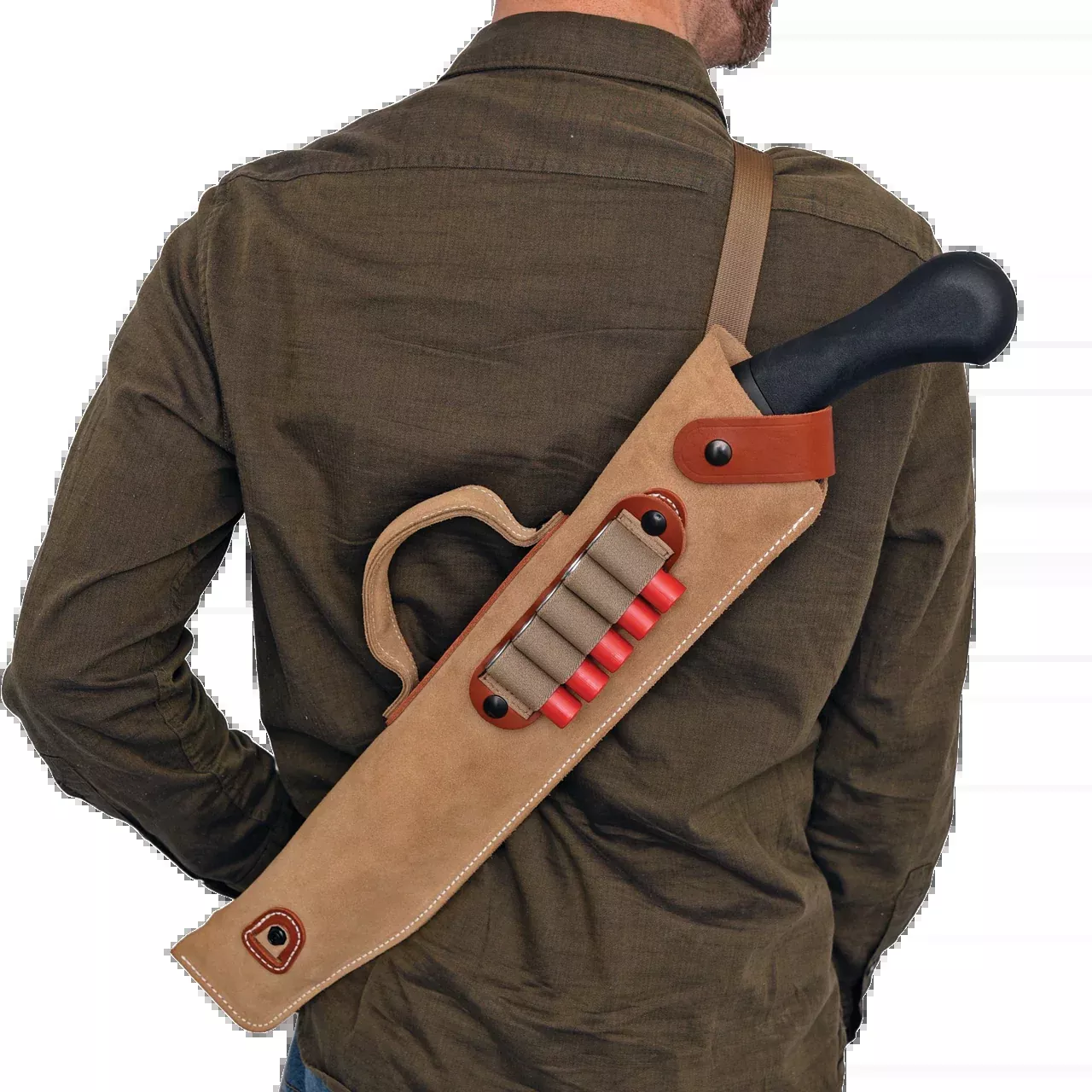 Desantis Gunhide Kurz Shotgun Scabbard Natural Leather 14" 12/20/.410 Ga