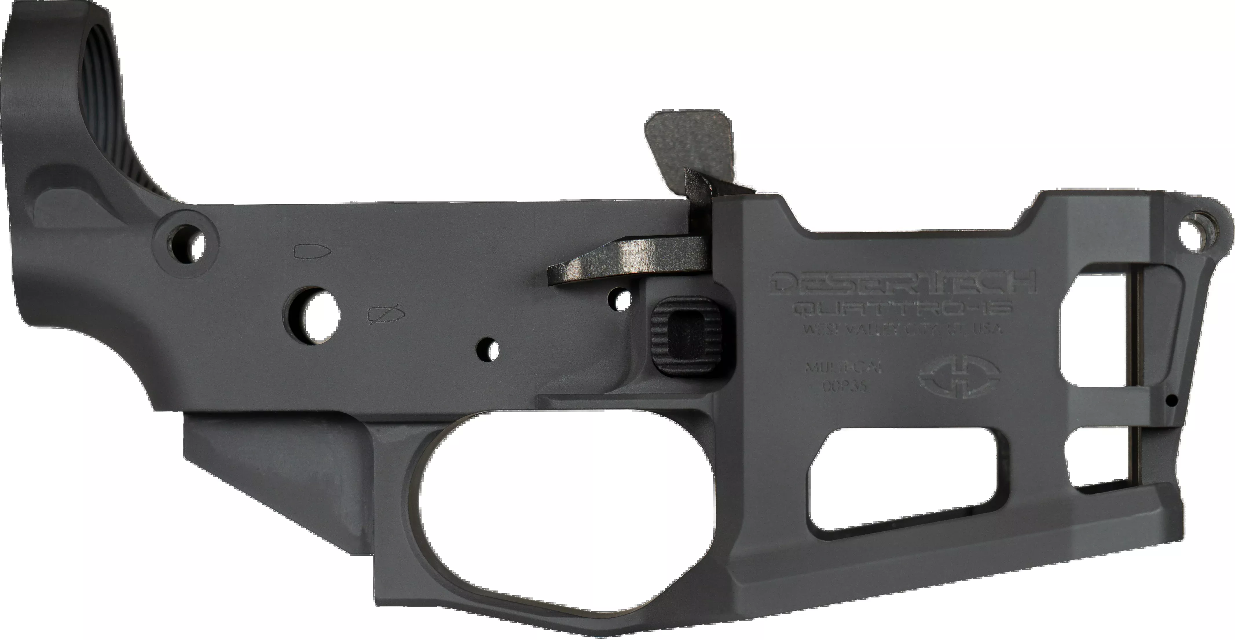 Desert Tech Quattro-15 Multi-Caliber Black AR-15 Stripped Lower
