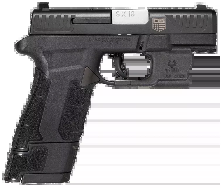 Diamondback DBAM29 Sub-Compact 9mm Luger 3.5" 12+1/17+1 Semi-Auto Pistol w/Viridian Laser & Holster