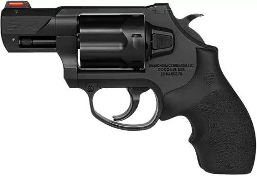 Diamondback SDR Small 357 Mag/38 Special +P 6 Shot 2" Black Nitride Stainless Steel Barrel, Cylinder & Frame, Black Hogue Rubber Grip, Exposed Hammer