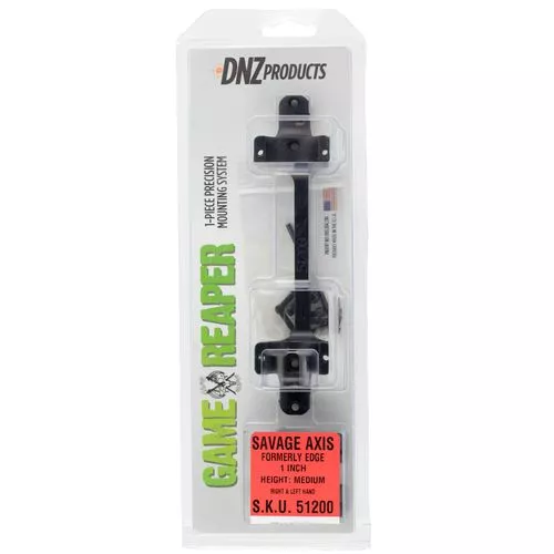 DNZ 51200 Game Reaper Scope Mount/Ring Combo Matte Black Savage Axis/Edge 1" Tube Aluminum Rifle