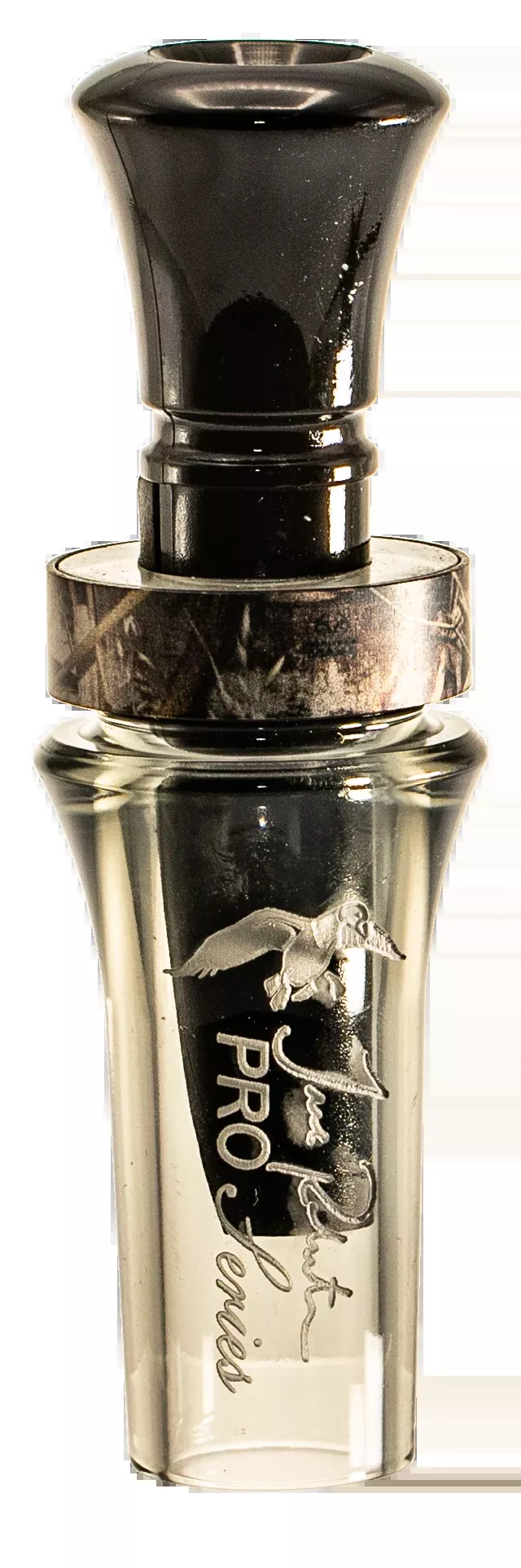 Duck Commander DCPROAS Jase Robertson Pro Series Double Reed Mallard Hen Duck Call - Smoke Gray Acrylic