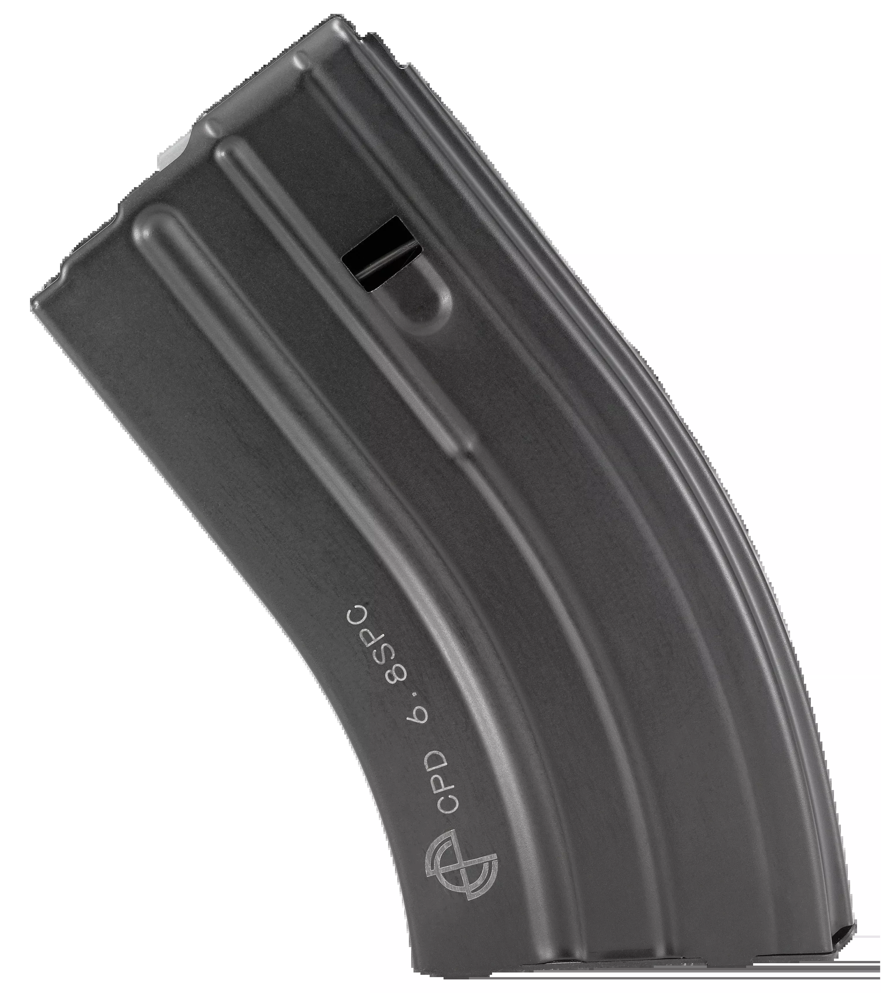 DuraMag SS 22 Nosler/6.8 SPC 20rd Stainless Steel AR-15 Magazine - Black w/ Gray Follower
