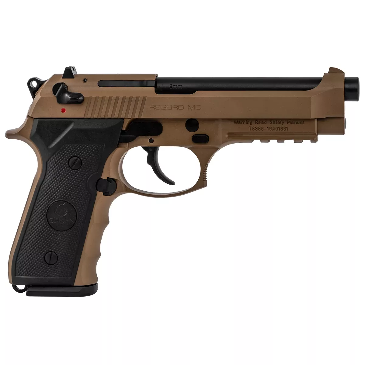 EAA GIRSAN 390084 Regard MC Full Size 9mm Luger 18+1 4.90" Black Steel Barrel, Flat Dark Earth