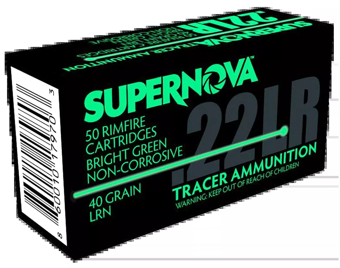 EAA Supernova Green Tracer 22 LR 40gr Lead Round Nose 50 Rds - Box or Case