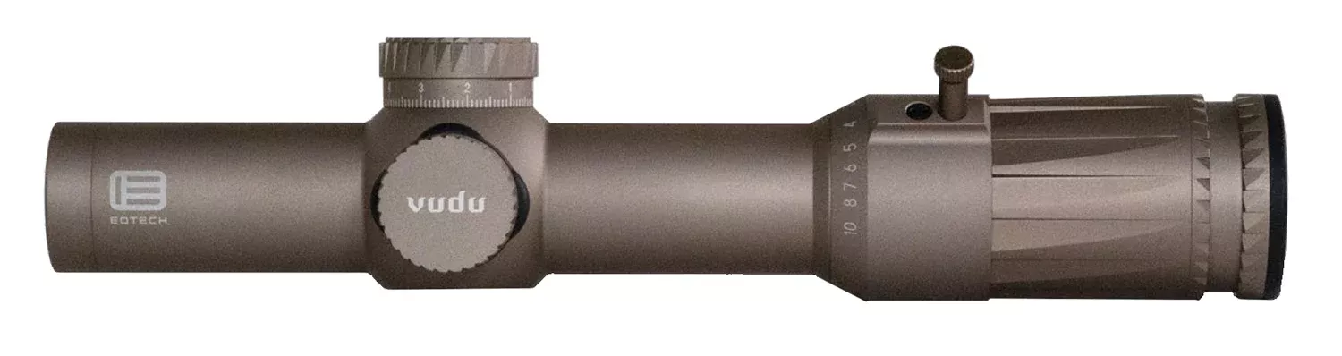 Eotech VDU110FFSR4TAN VuduTan 1-10x28mm 34mm Tube, 1 MOA Illuminated Red SR4 MOA Reticle