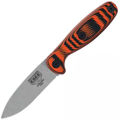 ESEE Xancudo Fixed Blade Knife 3.0" CPM-S35VN Stonewashed Blade Orange Black G10 - XAN2-006