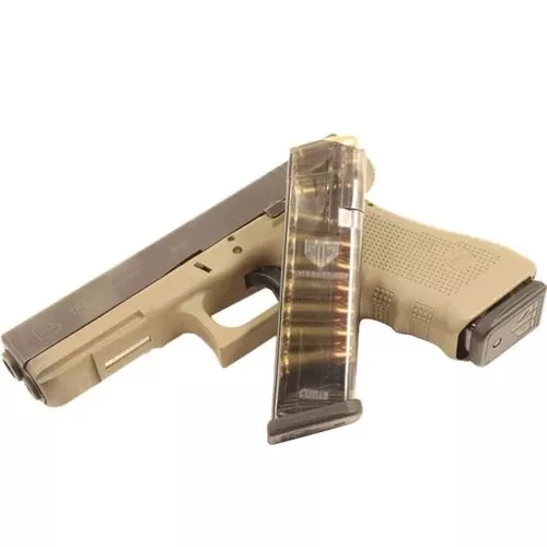 ETS Group GLK-17 Glock Compatible9mm Luger G17,18,19,19x,26,34,45 17rd Clear Detachable