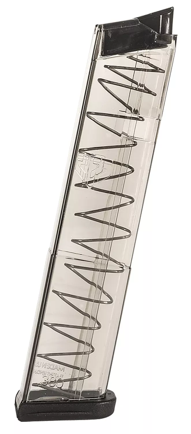 ETS Group GLK4212 Pistol Mags12rd Extended 380 ACP Compatible w/ Glock 42 Clear Polymer