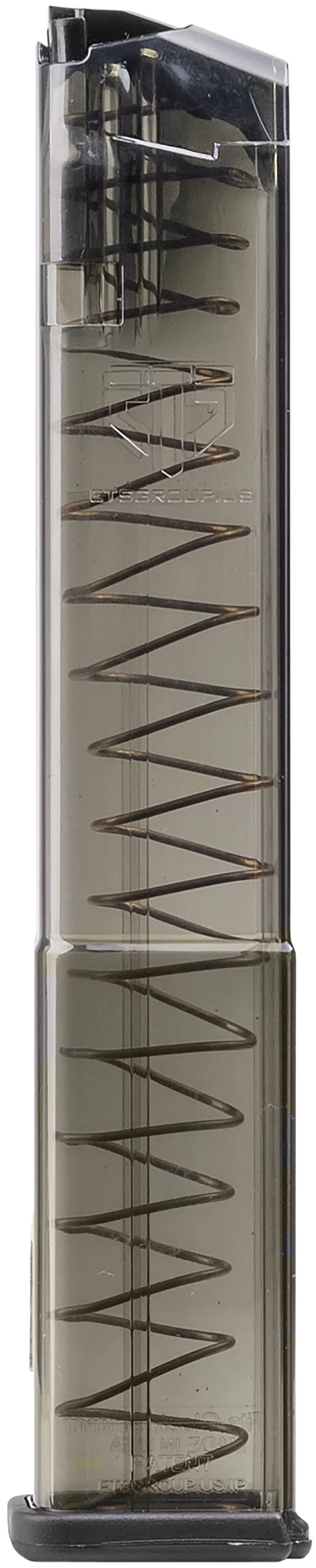 ETS Group SMKGLK17 Pistol Mags17rd Standard 9mm Luger Compatible w/ Glock 19/26/45/18/19X/34 Smoke Polymer