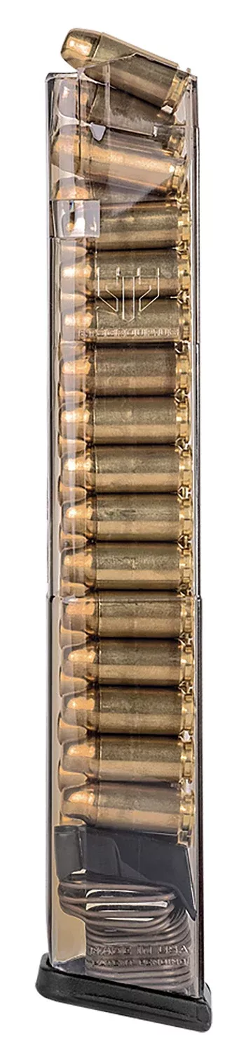 ETS Group SMKGLK22210 Pistol Mags30rd Extended 40 Cal Compatible w/Glock 22/23/24/27/35 Smoke Polymer