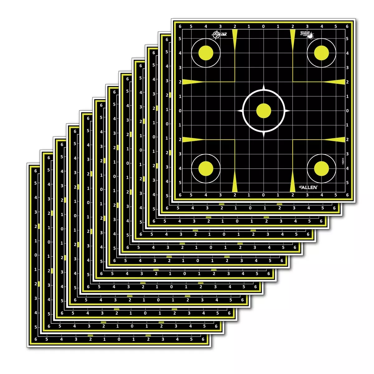 EZ-Aim 15211 Splash ReactiveSight - In - Grid Non-Adhesive 12 Pack