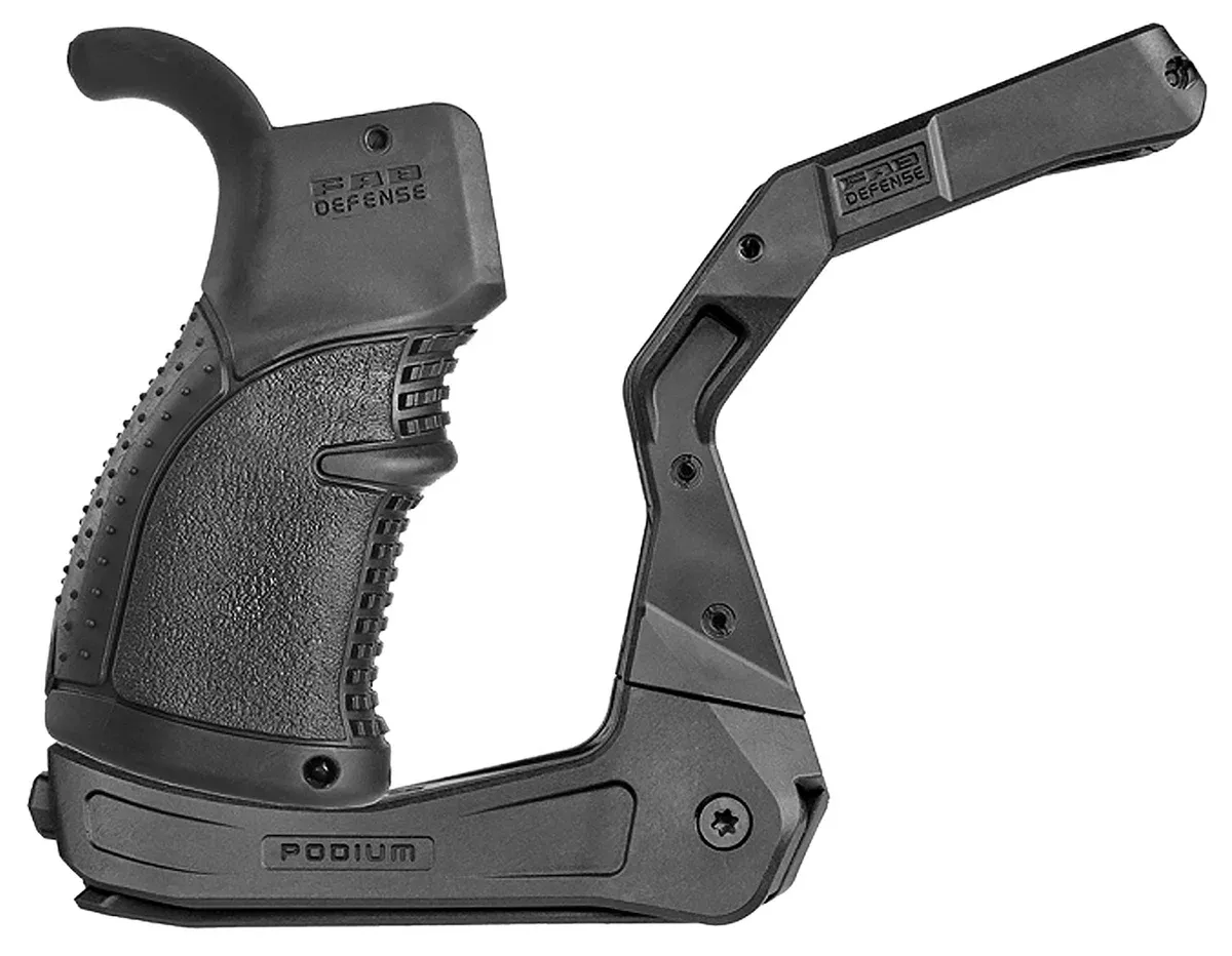 FAB Defense FXARPODB AR-PodiumBi-Pod for AR-15/ M16 Black Polymer Includes AGR-43 Pistol Grip