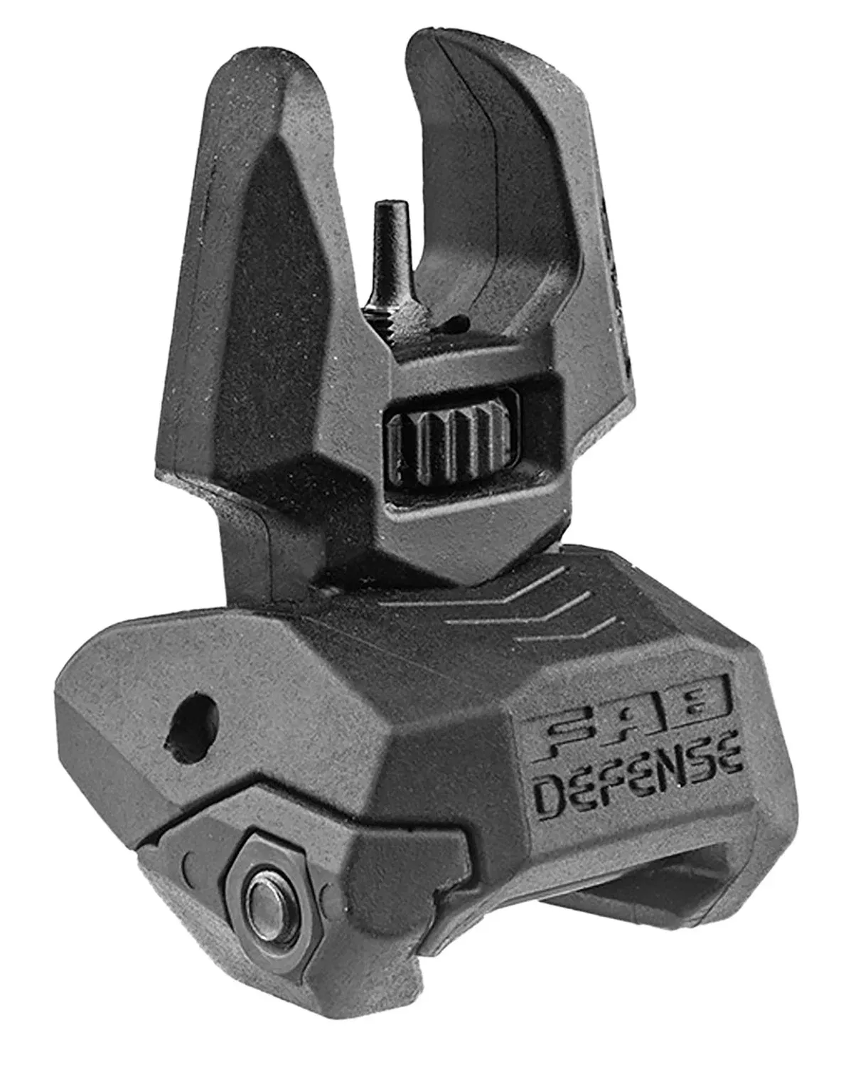 FAB Defense FXFBS Front Back-Up Sightfor AR-15/ M16/ M4 Low Folded Profile Spring-Locked Deployment Black Polymer & Metal