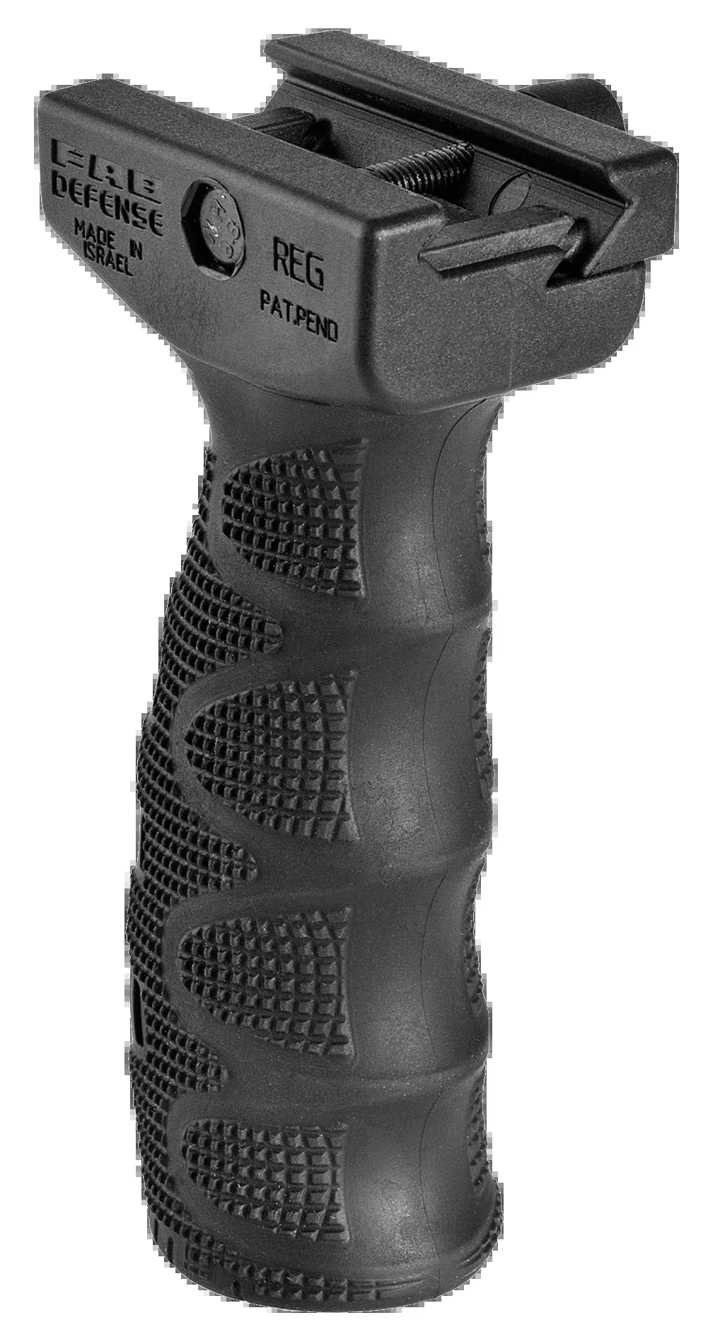 FAB Defense REG Ergonomic Rubberized Tactical Foregrip w/Waterproof Storage 4.6" Black