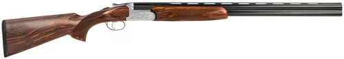Fausti Usa, Inc 15602 Caledon16 Gauge 2.75" 2rd 28" Blued Barrel, Engraved Stainless Rec, Wood Laser Grain Stock, Metallic Bead Sight