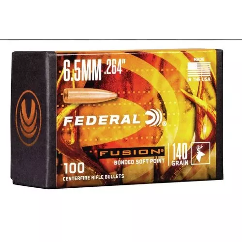 Federal FB264F2 Fusion Component 6.5mm .264 140 GR Fusion Soft Point 100 Box