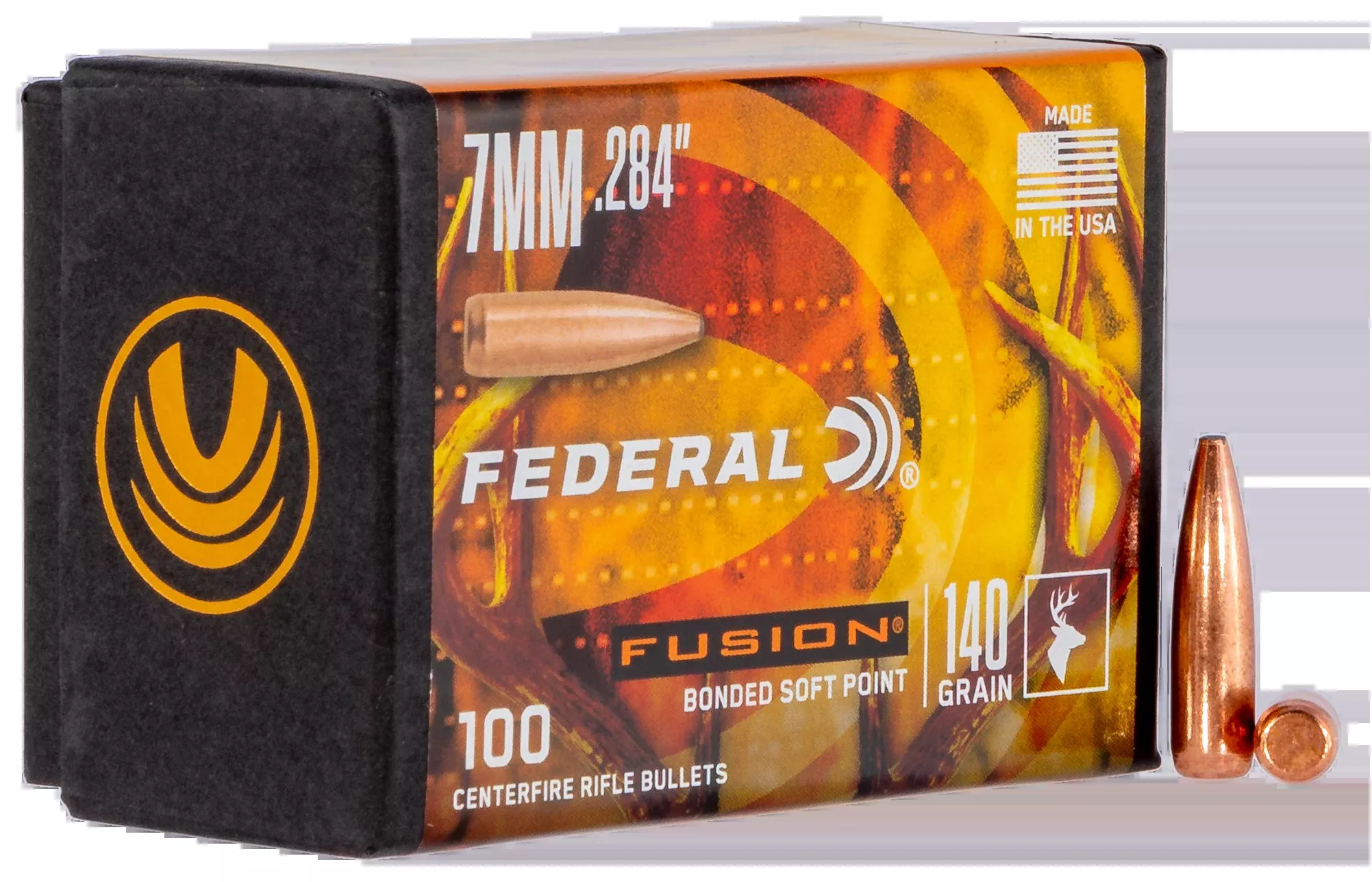 Federal Fusion Component 7mm .284 140gr Fusion Soft Point - 100/Box