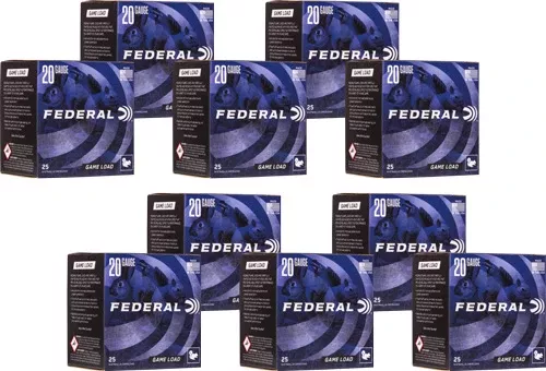 Federal Game Load 20 Gauge 2.75" 7/8oz #7.5 Shot 1210fps - Case