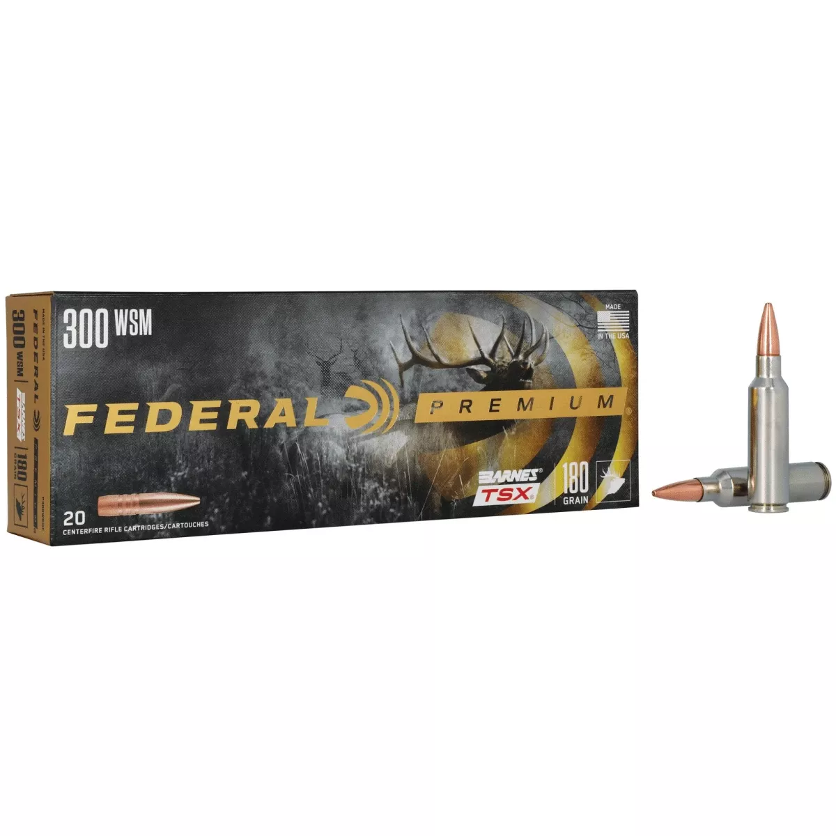 Federal P300WSMF Premium300 WSM 180 gr Barnes Triple-Shock X 20 Bx/ 10 Cs
