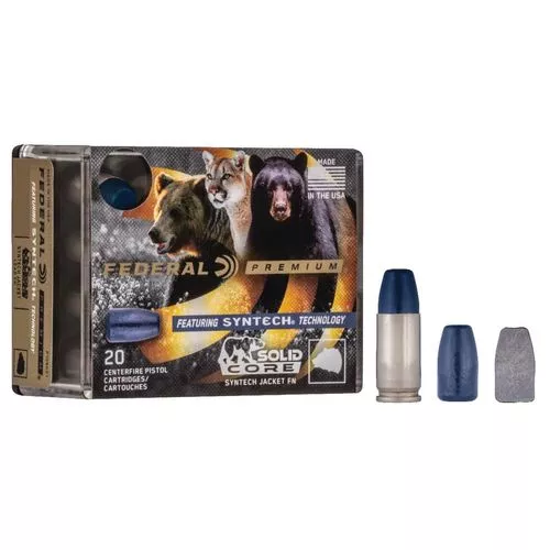 Federal P45SHC1 Premium45 ACP +P 240 gr Solid Core Synthetic 20 Bx/ 10 Cs