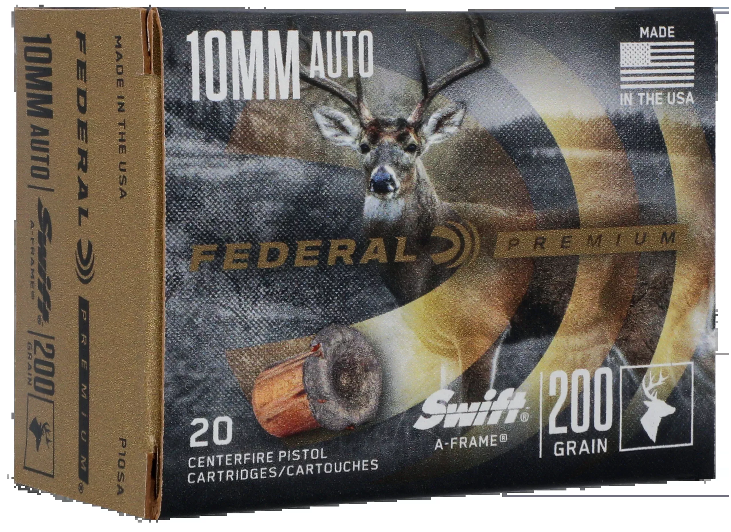 Federal Premium 10mm Auto 200gr Swift A-Frame 20rd - Box or Case
